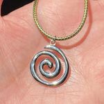 Handmade stainless steel spiral swirl uzumaki funky boho grunge style necklace🌀 Photo 2