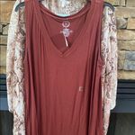 Maurice's Plum Wine Burgundy metallic gold L/XL open front snakeprint cardigan duster Photo 5