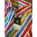 Rainbow Sandals Tuckernuck Callahan Dress XS Rainbow Stripe Mini Dress size Cotton Linen Blend Photo 5