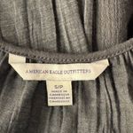 American Eagle Small Top Button-Up Floral Lace Long Sleeve Stretch Hi-Low Hem Photo 7