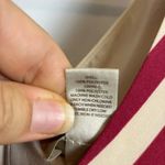 Loft  Tank Dress in a Maroon and Cream Chevron Striped Printed Pattern Photo 7