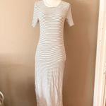 A New Day Striped Body Con Midi Tee Shirt Dress Photo 4