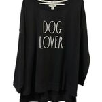 Rae Dunn  Lightweight Dog Lover Black Long Sleeve Tunic Sweatshirt Plus Size 2X Photo 3
