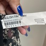 English Factory Women Size Medium Black Floral Flowy Blouse Top Long Sleeve Photo 5