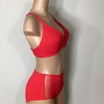 Seafolly New.  red petal edge high rise bikini. USA SIZE 8DD/6-bottom Photo 13