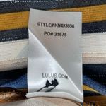 Lulus Cannes Golden Yellow Metallic Striped Long Sleeve Duster Womens Size Small Photo 11