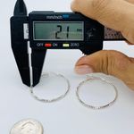 925 Sterling Silver Hoop Earrings Photo 8