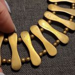 Vintage‎ Boho cleopatra Brass adjustable statement necklace Green Photo 2