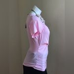 Zeagoo  Light Pink Heart Shape chest CrossFront VNeck PullOver Blouse TShirt Sz M Photo 2