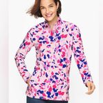 Talbots FUN FLORAL BUTTON HALF PLACKET TOP MEDIUM Photo 0
