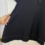 Ganni NEW Sable Topstitch Crepe Swing Button Front Mini Dress Black Sz 36 SNAGS Photo 8