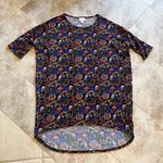 LuLaRoe  Carley hi low short sleeve paisley mini dress scoop neck xs Photo 4