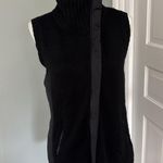 Eileen Fisher Womens SMALL Black Merino Wool Sleeveless Knit Full Zip Vest Photo 0