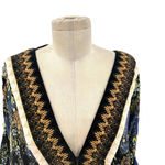 Free People  Catch‎ Me If You Can Top Black Leopard Print Size Small Photo 3