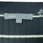 Vince Ribbed Stripe Cardigan Black White Women’s Medium Cotton Long Layering Photo 5