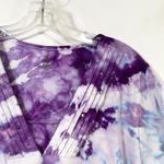 Bobbie Brooks Plus Size 2X Top Handmade Purple Tie Dye Sequin Short Sleeve 918 Photo 5