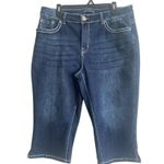 Blue Savvy  Plus Size Back Embroidered Pockets Bermuda/Capri Denim Pants Size 20W Photo 0