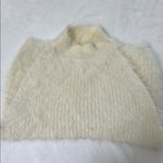 ZARA Cream Fuzzy Tank Top Photo 3