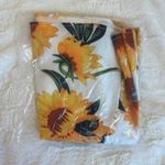 White & Yellow Floral Sunflower Fit & Flare Summer Sun Dress Size Medium Photo 8