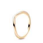 Boutique 14k Gold Filled S925 V Shaped Curve Band Ring, Size 6 Photo 13