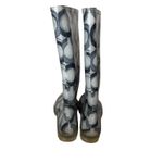 Coach Pixy Printed Op Art Rain Boots Black Gray Designer Waterproof Size 7M Photo 4