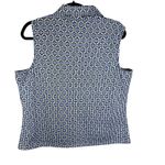 Tango Mango Geometric 1/4 Zip Sleeveless Polo XL White Photo 1
