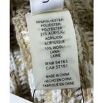 Calvin Klein  Womens Wool Blend Infinity Loop Scarf‎ Chevron Knit Beige White 64" Photo 5