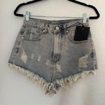 Unif NEW  Women’s Denim Jean Shorts High Rise Distressed Cut-Off Bottoms NWT 27 Photo 0
