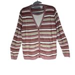 Alfred Dunner  Petite Cardigan Top Set Striped Acrylic Knit Sweater PM Photo 6