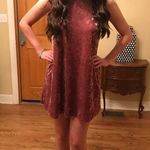 Design Lab Crushed Velvet Pink Dress Photo 3