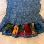 Anthropologie  Embroidered denim mini dress Photo 4