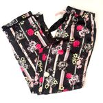 Victoria's Secret  Satin PJs Pajamas Black Floral Stripe Print VS Size Medium Photo 5