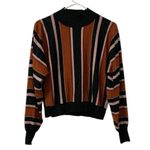 MINKPINK RTR Stripe Batwing Brown & Black Sweater(Size Medium) Photo 2