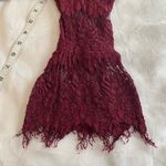 Inny Burgundy Boho lace 3/4 Bell sleeve top L Size L Photo 6