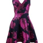 AQUA Women’s Floral Brocade V-Neck Strappy Dress with undercoat Sz. 0/XS NWT Photo 2