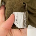 IRO  Green Short Sleeve Lace Back Detail Crop Top Raw Edge Sweater Womens XS Photo 7