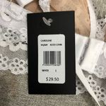 Frederick's of Hollywood  Caroline Bralette Metallic Lace Triangle White L Photo 5