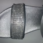 Joan Vass Women's Silver Strappy Sandals Size 7 Rhinestone Embellished Photo 1