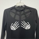 SheIn  Halloween Skeleton Hands Cutout Black Dress size 1XL Photo 3