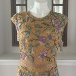 Mac Duggal NEW Beaded Floral Gown, Mustard Yellow in a Size 10, New w/Tag $598 Photo 5