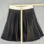 Karen Millen  Shimmer Pleated Skirt Metallic Bronze Black Size 12 Knee Length Photo 11