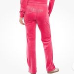 Juicy Couture  OG Bling Velour Track Pants Wide Leg XL Pink Party Photo 1