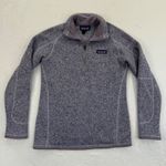 Patagonia Womens XS Better Sweater 1/4 Zip Pullover Vail Logo Lavender Photo 0