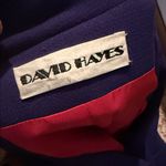 Rare vintage David Hayes Blue purple wool
Coat with red lining Size XL Photo 1