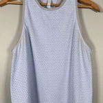 Athleta  Chi Dot Mesh‎ Workout Active Crop Tank Blue size XS Sporty Athlesiure Photo 0