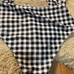 SheIn Swimsuit One Piece Middle Cutout Size Medium Gingham Check Tie Top Photo 5