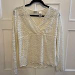 Emma James  Lace V-neck Top size Medium Photo 0