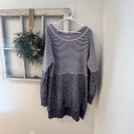 Anthropologie  Daily Practice Knit Tunic Dress Blue Stripe, Cotton, XL Photo 4