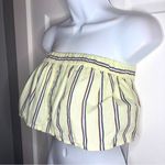 Anthropologie Stripe Mix Boxer Ruffle Bra Cotton Green M NWT Photo 4
