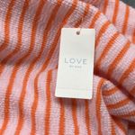 Gap LOVE by NWT Pink Orange Striped Textured Hooded Terry Long Sleeve Top Photo 6